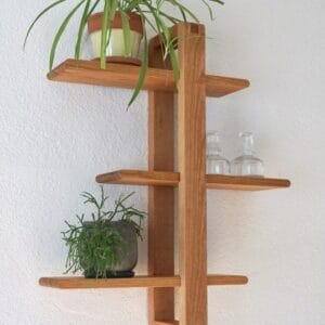 Home Gallery Natural Wood Wall Shelf Brown