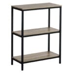 Industrial Style 3-Shelf Bookcase 90X80X30