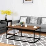 Coffee Table With Shelf - BROWN42X102X52