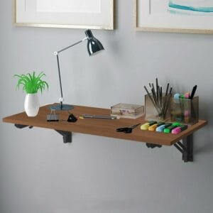 Amazing Wall Mounted Folding Desk Black Mechanism