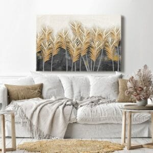 Canvas Wall Art, Abstract Framed Portrait of beautiful tree feathers
