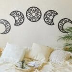 ديكور فني للحائط من خشب القمر من لونيشن - مجموعة من 5 قطع في كل 30 × 30