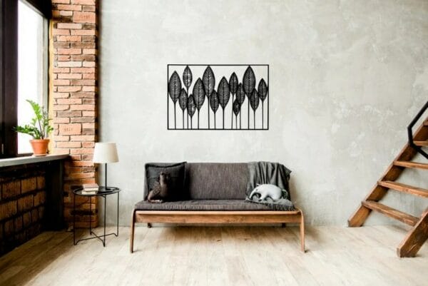 Leaves wood wall art 120x80