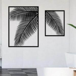 Palm Tree wood wall Art - Set of 2 Panel 80x60 - 60x40