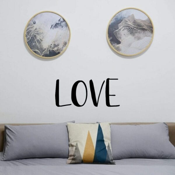Love wall Sticker art 55x25 cm Black