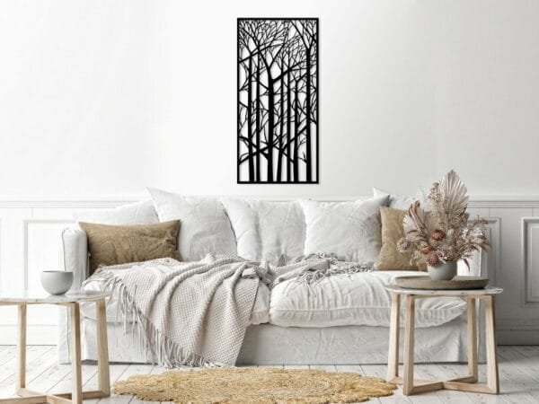 Decorative Forest trees in winter wall Sticker  art 40X80 cm