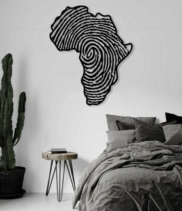 Africa Fingerprint wall Sticker art 80x60