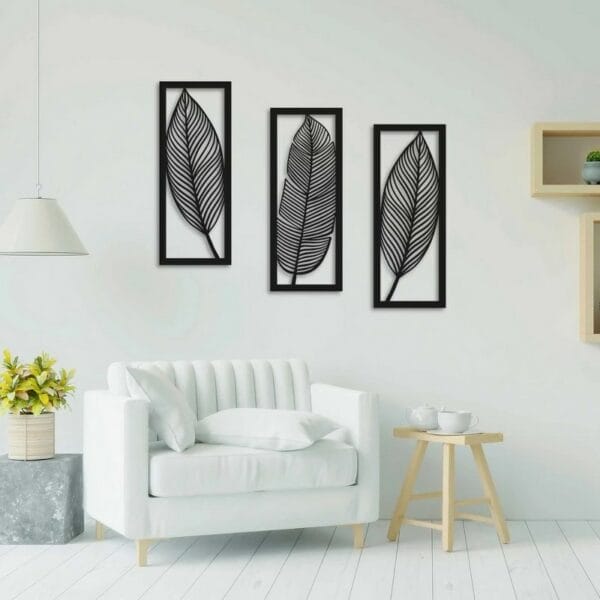 Leaf wall Sticker Set of 3 Each 80x30