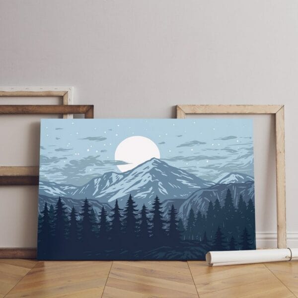 Panorama of Mountains canvas Printed wall art