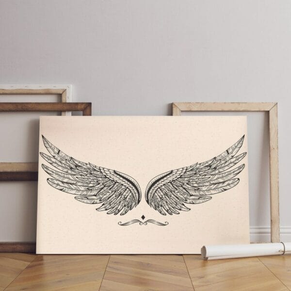 Classical Vintage canvas Wings Printed wall art