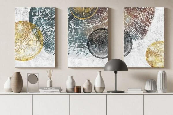 bstract golden wood grain canvas art Printed wall art