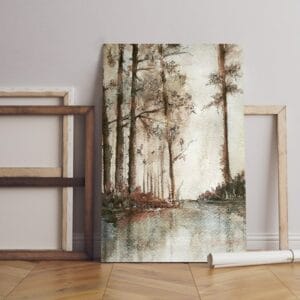 landscape canvas hand drawing watercolor Printed wall art