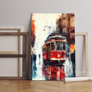 abstract art street canvas hyperdetailed Printed wall art