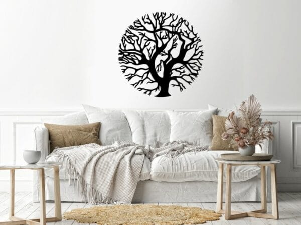 Beautiful tree wall Sticker  80x80 Black
