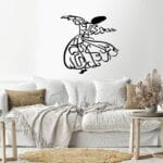 ملصق حائط درويش صوفي 80x80 أسود