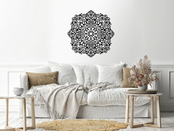 ملصق حائط منقوش 80x80 أسود