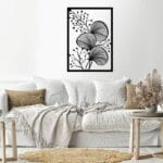 plants wall sticker 80x110 Black