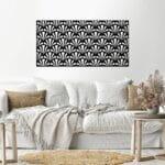 Amazing pattern Wood Wall decal art 60x120 Black