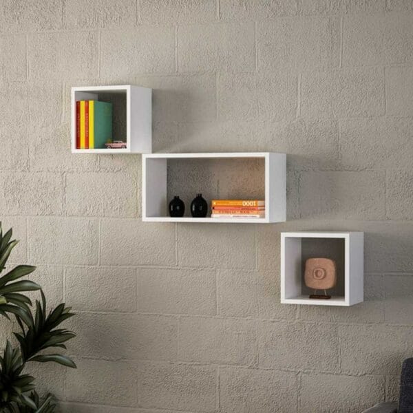 Home Gallery Wall Shelf 30x30x22 White