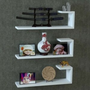 Home Gallery Wall Shelf 18x60x15 White