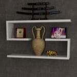 هوم جاليري رف حائط 18x60x15 أبيض