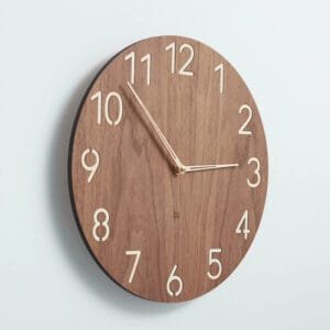American walnut wall clock face