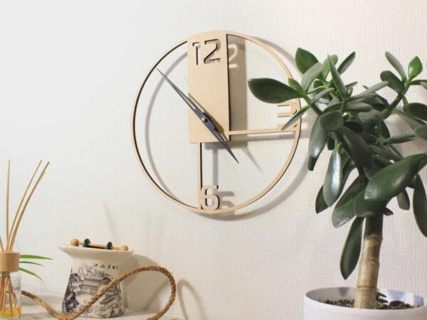 Wood wall clock unique