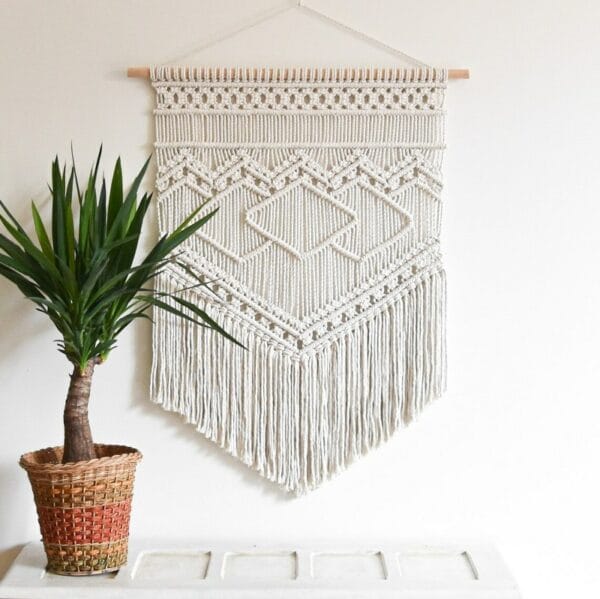 Beautiful Macrame Pattern wall hanging Handmade