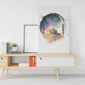 The atmosphere of Ramadan canvas Printed wall art
