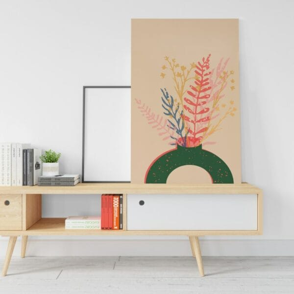 Amazing Modern vase with branches canvas Printed  wall art