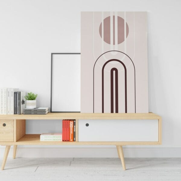 Hand drawn flat design gemotric canvas Printed wall art