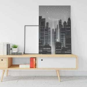 Amazing Black and White canvas Empire State New York Skyline