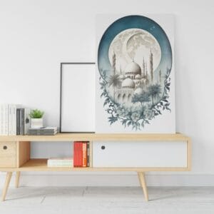 Great canvas Archadia white background the ambiance of a mosque in the midst