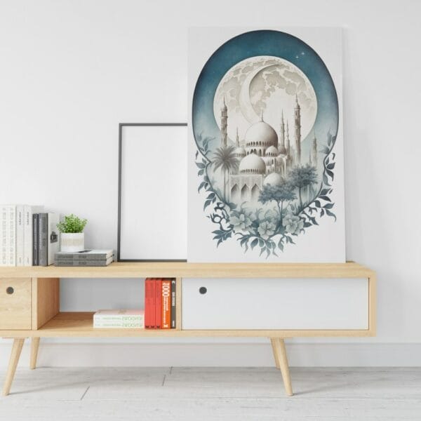 Great canvas Archadia white background the ambiance of a mosque in the midst