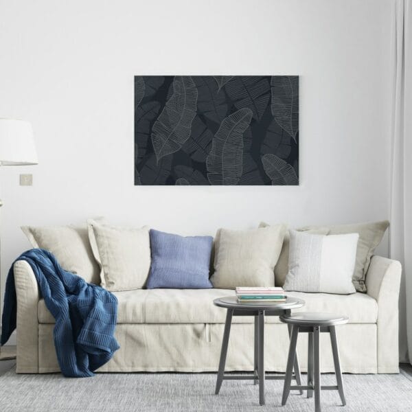 Bold Banana leaf Printed canvas wall art