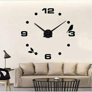 Amazing Modern Wall Clock 3D with Bird Detail