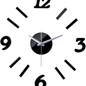 Beautiful Wall clock adhesive numbers black