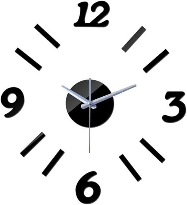 Beautiful Wall clock adhesive numbers black