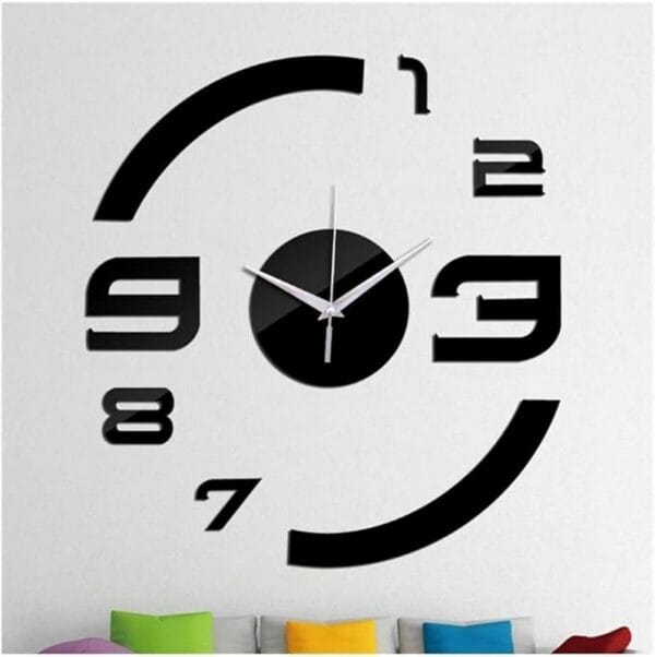 Great wall Clock Sticker Futuristic Circle with numbers
