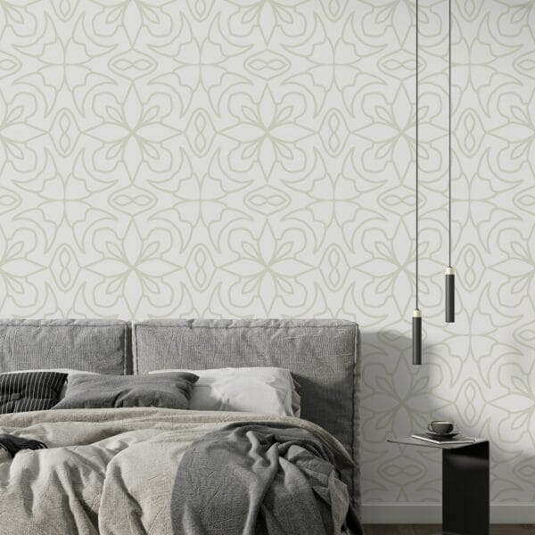 Decor Floral & Botanical Fabric Wallpaper Covers an area ​​up to 4.2mX3m with adhesive  and smoothing tool