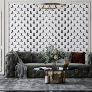 Minimal seamless pattern with Kingaroo footprint  Fabric Wallpaper Covers an area ​​up to 4.2mX3m with adhesive  and smoothing tool