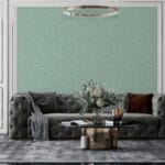 Green Olive Boho Style Scandinavian Modern  Fabric Wallpaper Covers an area ​​up to 4.2mX3m with adhesive  and smoothing tool
