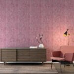 Beautiful Symmetrical Lace Floral Background Fabric Wallpaper Covers an area ​​up to 4.2mX3m with adhesive  and smoothing tool