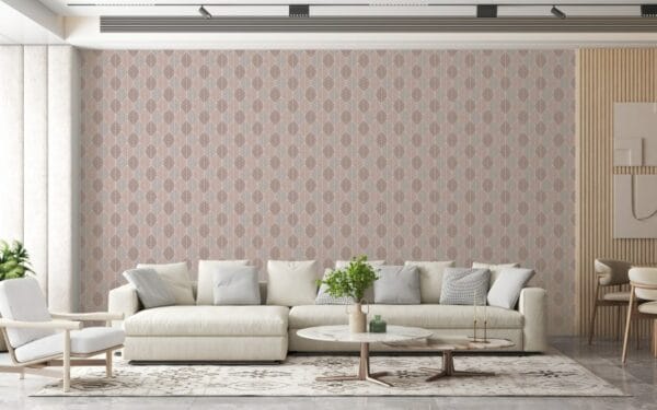 Pastel palette flowers Fabric Wallpaper Covers an area ​​up to 4.2mX3m with adhesive  and smoothing tool
