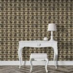 Seamless pattern aged tiles abstract Fabric Wallpaper Covers an area ​​up to 4.2mX3m with adhesive  and smoothing tool