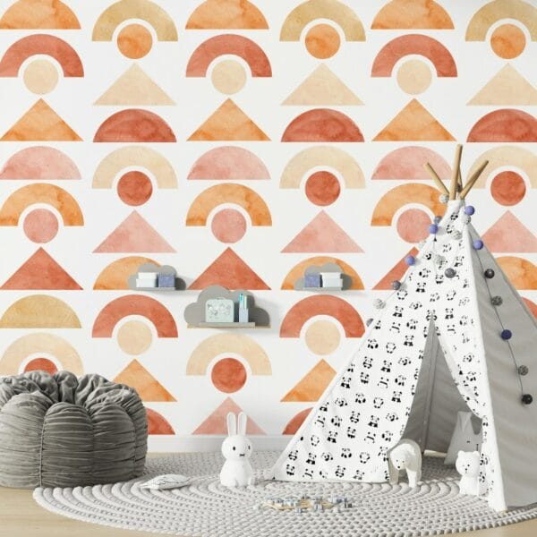 Clipart set with traditional London symbols Fabric Wallpaper Covers an area ​​up to 4.2mX3m with adhesive  and smoothing tool