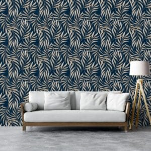Beautiful colorful seamless leaf pattern Fabric Wallpaper Covers an area ​​up to 4.2mX3m with adhesive  and smoothing tool