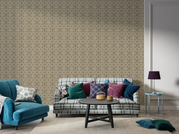 Monochrome tribe texture seamless pattern Fabric Wallpaper Covers an area ​​up to 4.2mX3m with adhesive  and smoothing tool