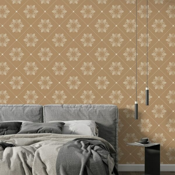 Abstract floral pattern for summer or spring background Fabric Wallpaper Covers an area ​​up to 4.2mX3m with adhesive  and smoothing tool