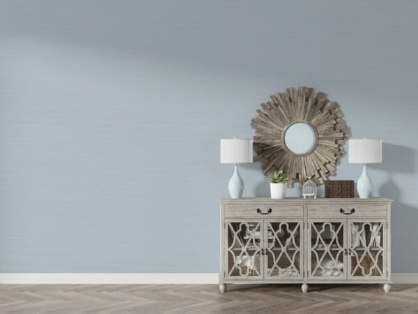 Grey light Fabric Wallpaper Covers an area ​​up to 4.2mX3m with adhesive  and smoothing tool